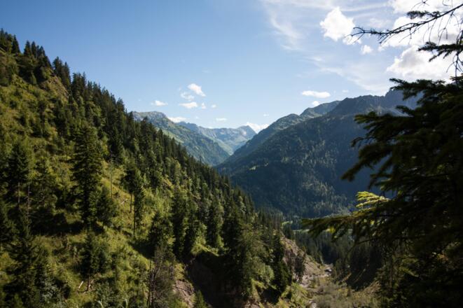 Ausblick im Abstieg. Ganz hinten der große Wilde