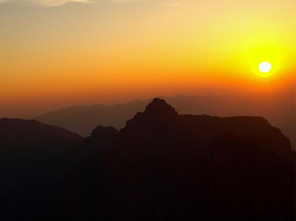 Habichtanstieg 2800m, Sonnenaufgang Ilmspitze