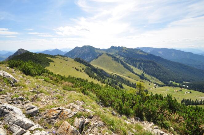 Blick von dem Jägerkamp hinüber zu Taubenstein und Rotwand