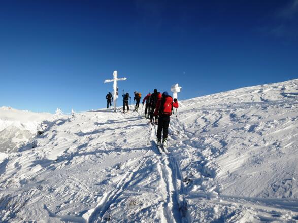 Die letzten Meter zum Gipfelkreuz und dann ...