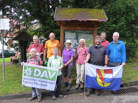 Start der Gruppe am Kupferhammer in Pforzheim.