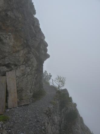 Der Fürstensteig ist stellenweise sehr ausgesetzt