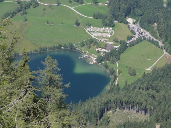 Tiefblick vom Seespitz auf Gleinkersee