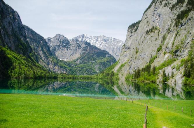 Blick über den Obersee von oberhalb der Fischunkelalm