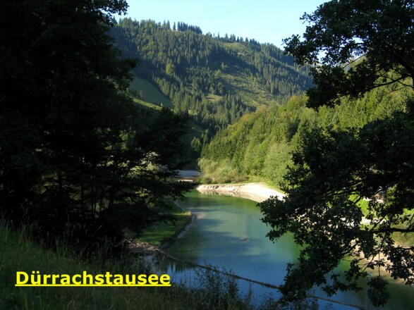 Der meist leere Durrachstausee zu unser rechten!