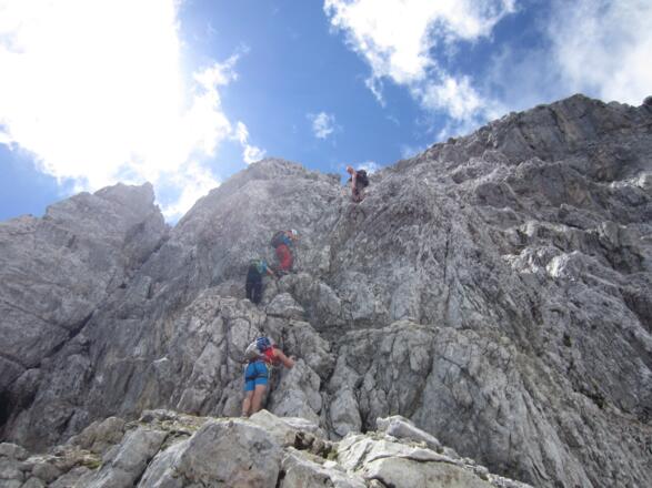 die 8 m Schlusswand (3+ Crux)