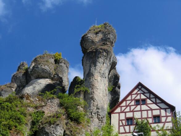 Der markante Felsturm in Tüchersfeld
