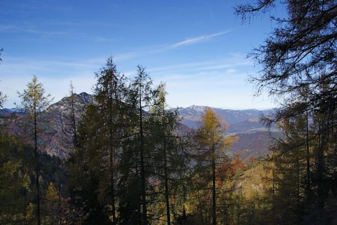 Blick zum Unterberghorn und in die Chiemgauer Berge