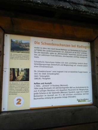 Schwedenschanze - Infotafel