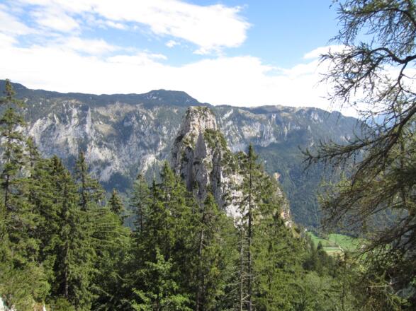 Ausblick auf den Vorderen Rotofen (Nase der Hexe)