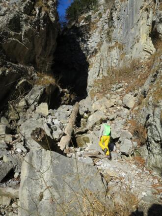 Die Klamm verändert sich laufend und der beste Weg muss immer wieder neu gefunden werden.