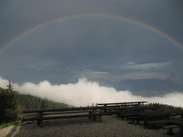 Sicht zum nebelverhangenen Salzburg