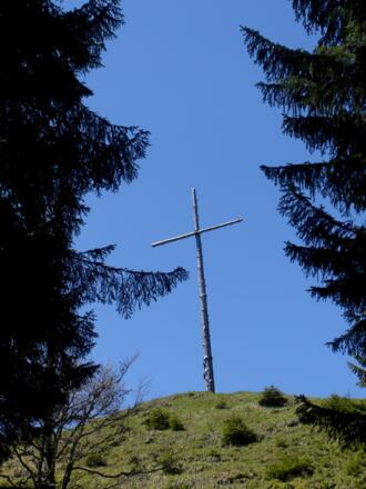 Gipfelkreuz in Sicht