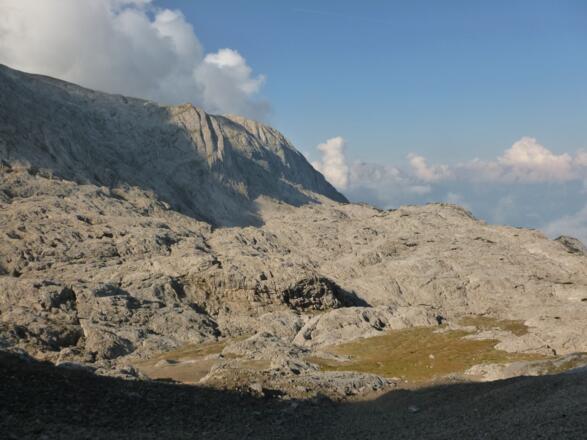 Blick vom Einstieg zurück auf die Umgänge (Hochebene)