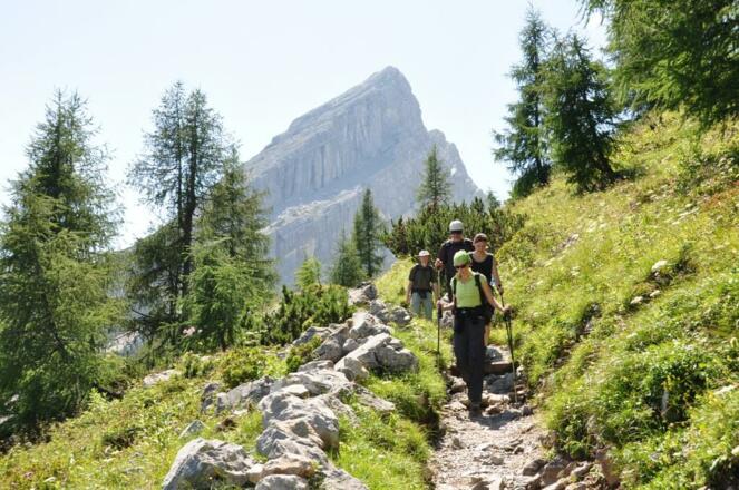 Beim Abstieg vom Watzmannhaus Richtung Wimbachbrücke - Die Watzmannfrau