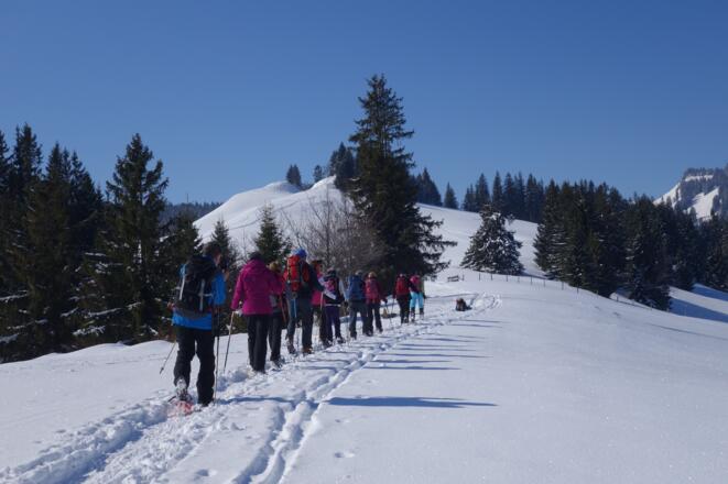 Herrliche Schneeverhältnisse beim Aufstieg
