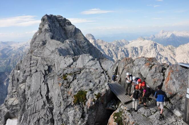 Der "Höhepunkt" der Watzmanntour: Das Hocheckgipfel - hier starten viel die anspruchsvolle Watzmannüberschreitung - wir steigen von hier wieder ab