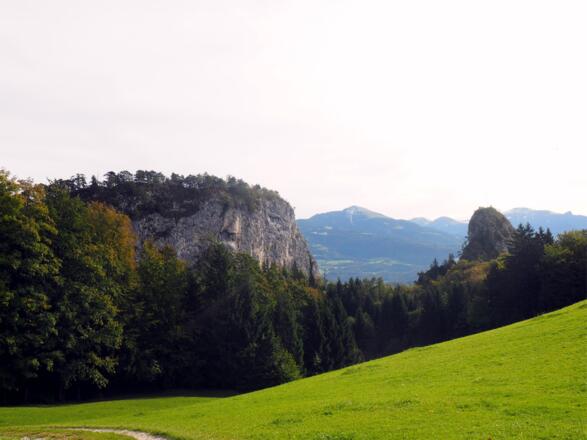 Blick vom Mehlweg (Eibl 800 m) zu den Barmsteinen