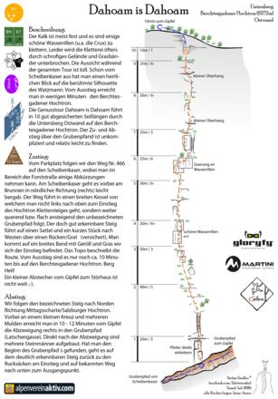 Dahoam is Dahoam - Topo Plaisirtour Untersberg Ostwand