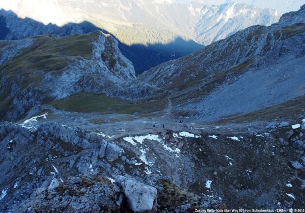 Abstieg von der Meilerhütte nach Schachen