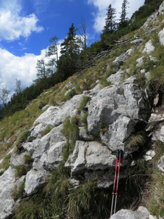erste knifflige Kletterstelle nach dem Wandbuch