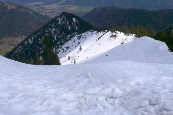 Im Rückblick: die letzten Meter zur Zieglspitz