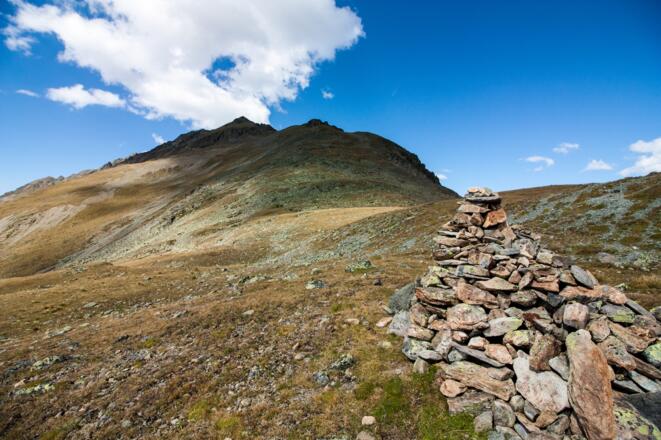 Blick zum Schafhimmel im Abstieg