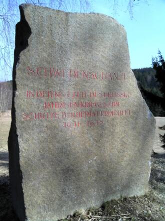 Schwedenschanze - Gedenkstein