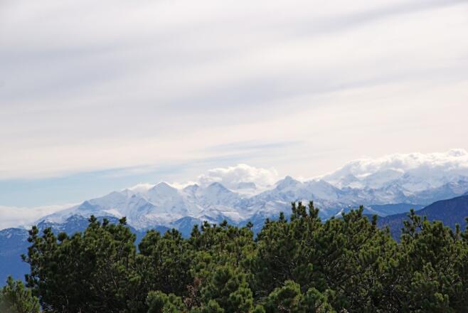 Blick zu den Hohen Tauern mit dem Wiesbachhorn