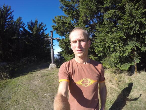 Gipfelselfi Stefan Stadler am Teisenberg
