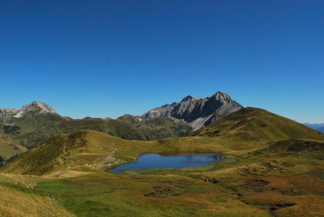 Rothenwändersee mit Blick auf die Zwillingwand