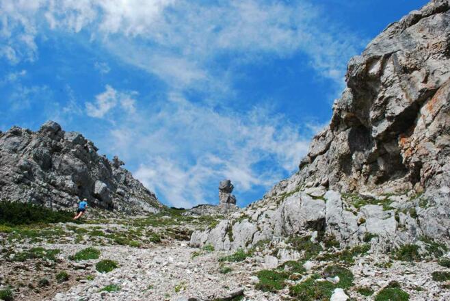 Den NO-Grat kontrolliert ein Grat-Gendarm