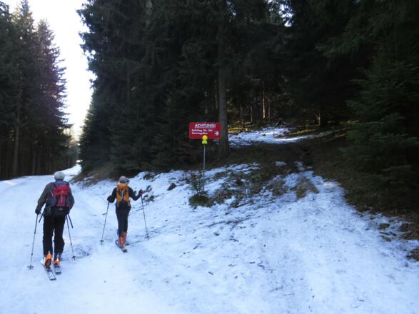 Die Abkürzung vor dem Osthang war aper