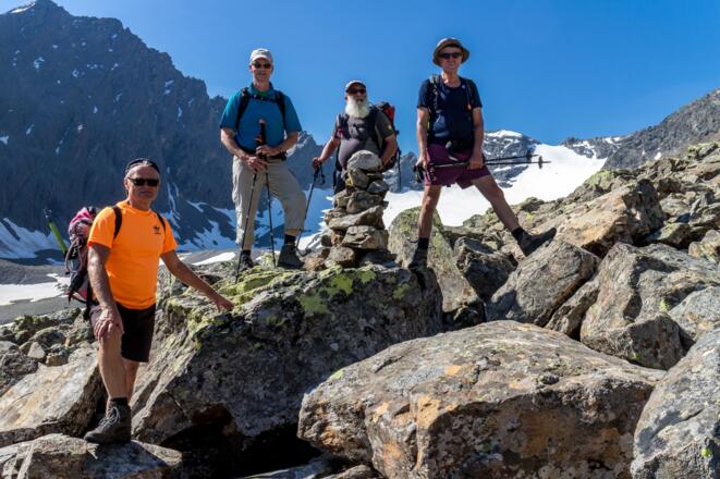 Blockfelder zum Weg zum Rest von Gleirschgletscher