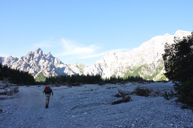Das weitläufige Wimbachtal mit seinen umliegenden Gipfel