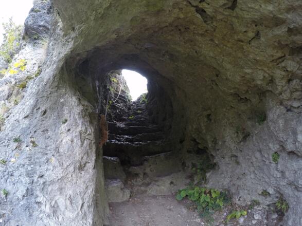 Der versicherte Aufstieg auf den Fahnenstein in Tüchersfeld