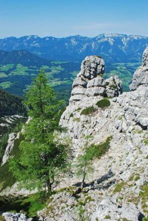 Der mittlere Turm, der an seiner Westseite umgangen wird