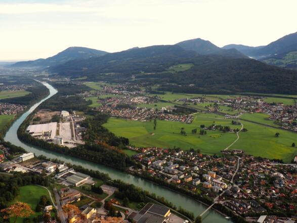 Kl. Barmstein 841m, Blick über Oberalm und Puch zum Gaisberg