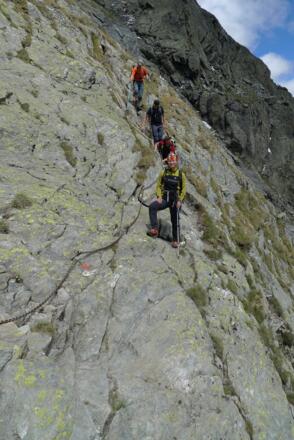 An der gesicherten Stelle