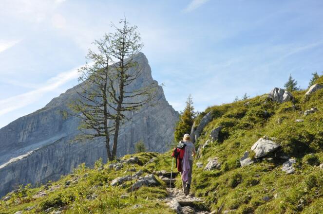 Die "Watzmannfrau" beim Aufstieg auf das Watzmannhaus