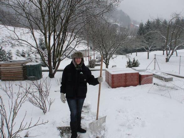 auch Schneeschaufeln muss sein