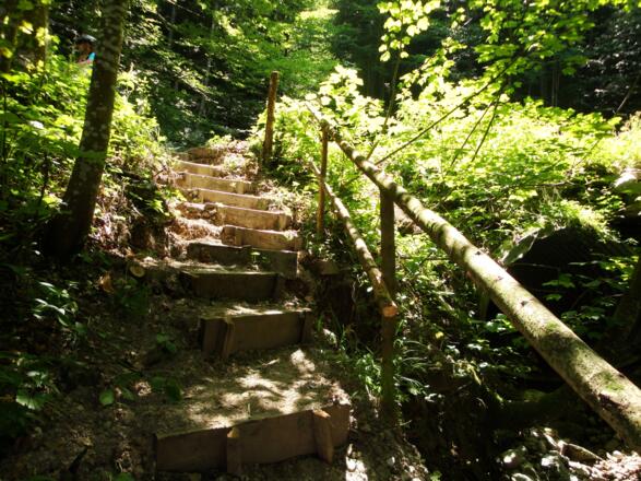 Es beginnt der Wegabschnitt "1000 Staffeln" - es sind aber nicht einmal 600.