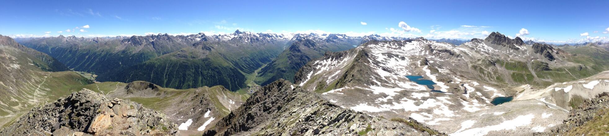 Panoramablick von der Gaisspitze