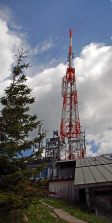 Der Sendemast auf dem Grünten