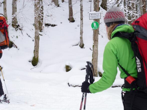 Winterweg Richtung Lenggrieser Hütte