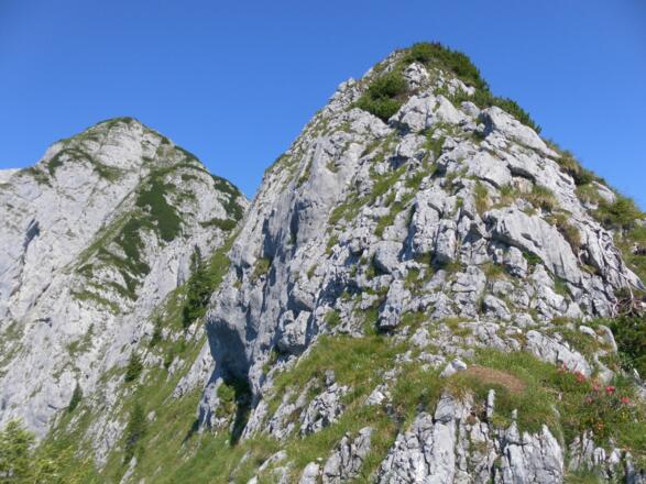 erster Grat zum Vd.Freieck, dahinter der Vorgipfel