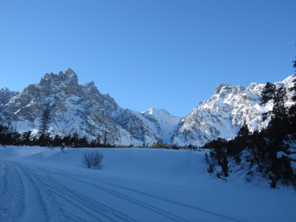 im Wimbachgries: rechts der Loferer Seilergraben