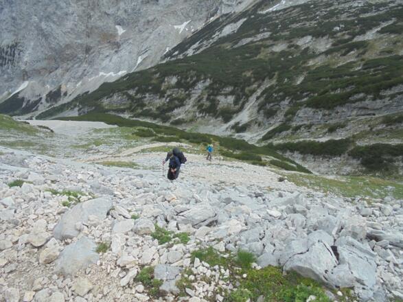 Aufstieg zur Knorrhütte