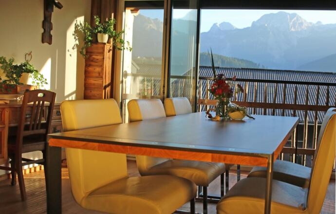 Traumhafter Bergblick aus dem Apartment Eckstoa