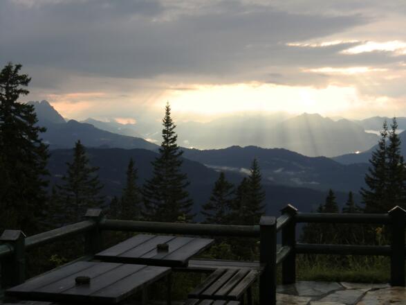 Abendstimmung an der Hochlandhütte